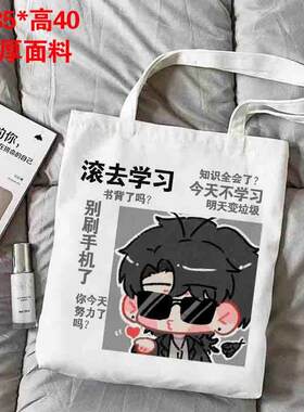 盗墓笔记帆布包大容量学生痛包定制帆布袋张起灵周边手提包文具