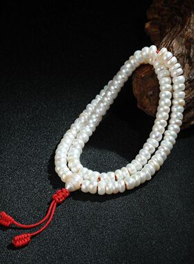 藏传菩提仿珍珠念珠108手串精美百搭足数佛珠珍珍手链项链