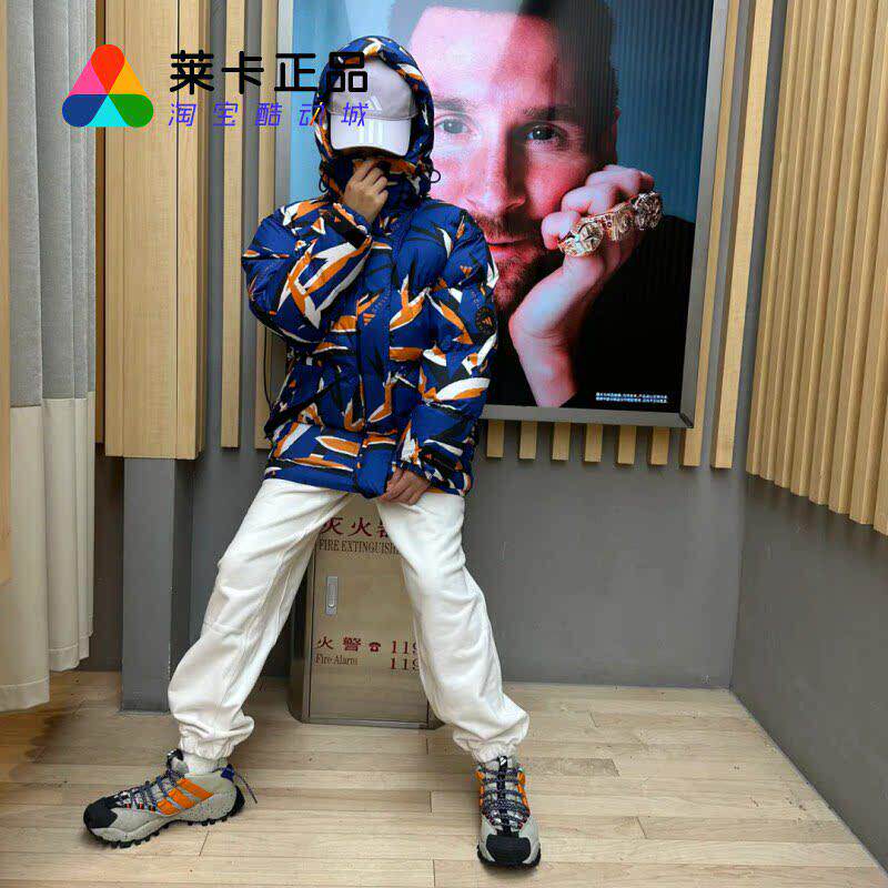 莱卡正品 Adidas Stella McCartney 女子联名款冬季格子外套棉服