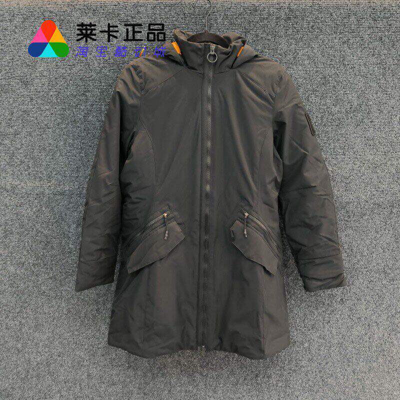 莱卡正品 Reebok/锐步女子秋冬款中长款连帽加厚运动棉服夹克外套