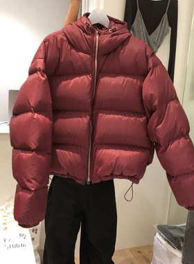 AUBE韩国直邮东大门正品代购2025秋冬新款连帽短款羽绒服女