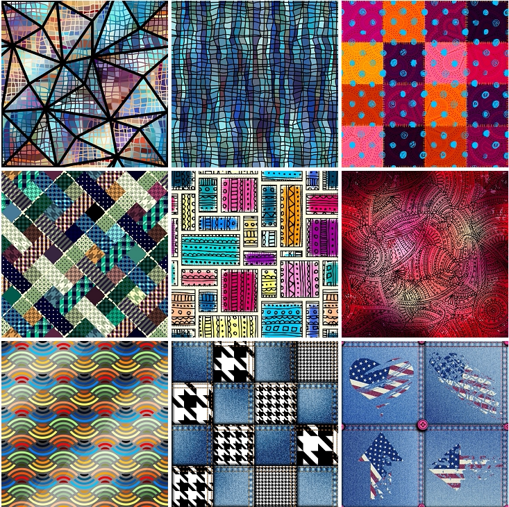 帆布牛仔创意菱形 海报画册封面图案背景eps矢量设计素材