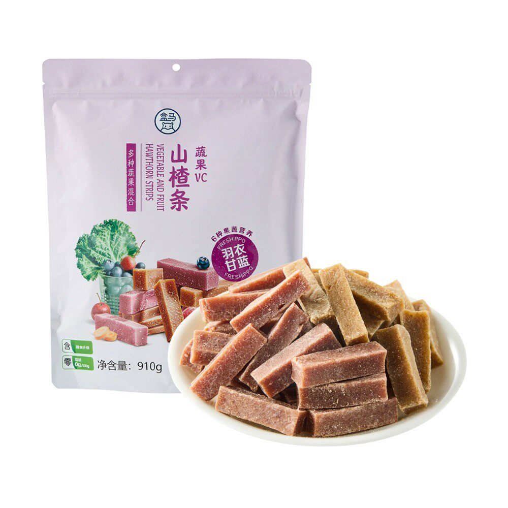 盒马代购盒马蔬果VC山楂条910g清新爽口桃香浓郁酸甜交织