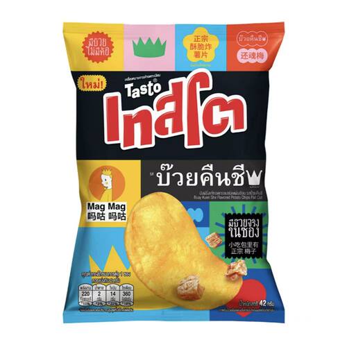 盒马代购TASTO还魂梅酸梅味薯片42g梅香四溢口感丰富泰国进口零食