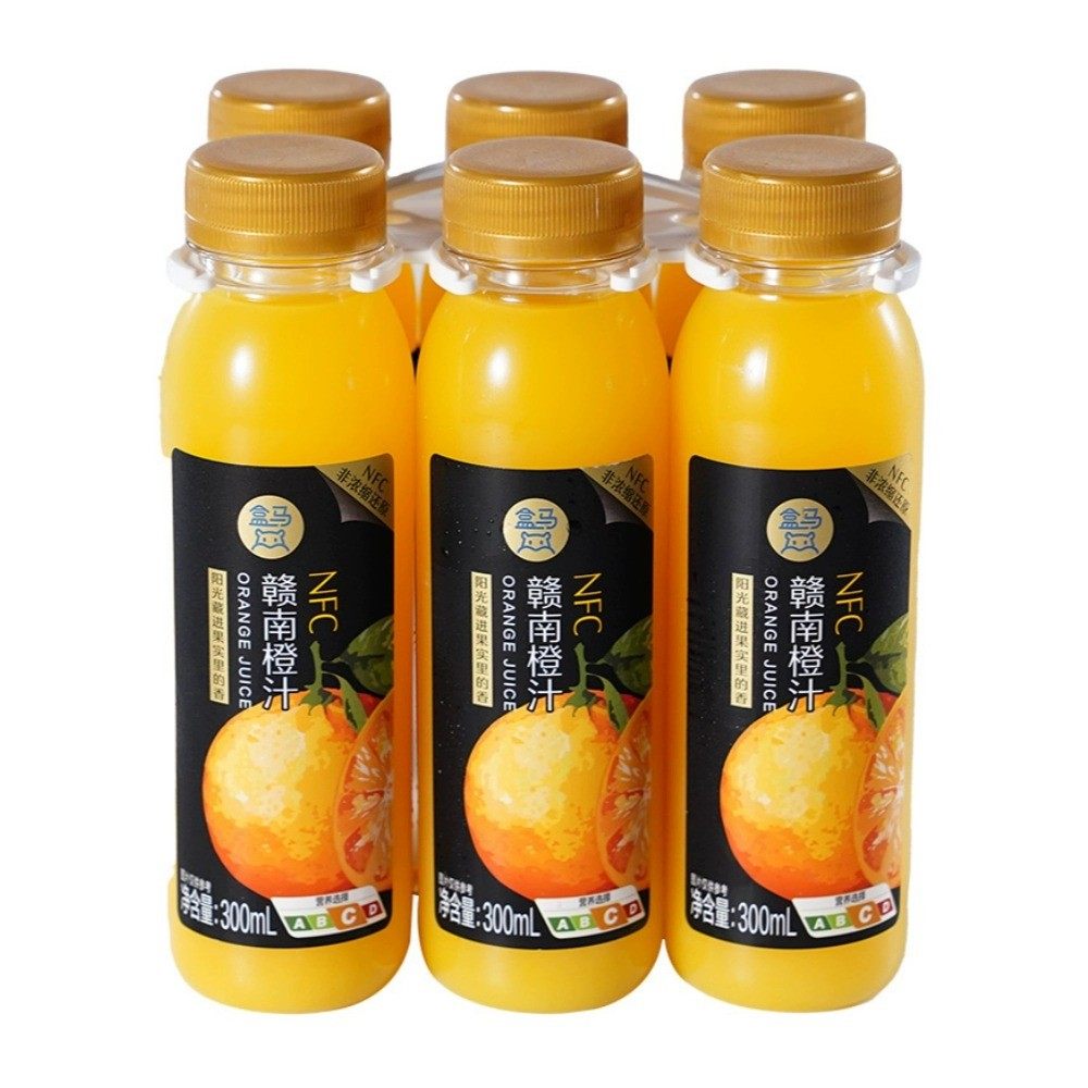 盒马代购NFC赣南橙汁300ml*6配料只有橙子无菌冷罐装100%鲜果压榨图片