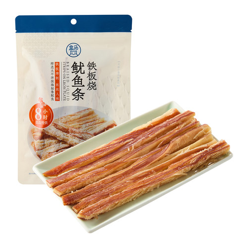 盒马代购铁板烧鱿鱼条80g高蛋白海味休闲零食即食网红小吃解馋