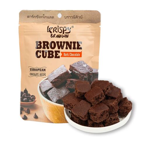 盒马代购Krispy Brown黑巧克力布朗尼脆块45g泰国进口酥脆清香