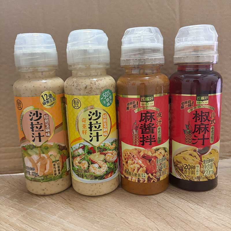 盒马酱匠好芝麻味奇亚籽沙拉汁椒麻汁麻酱拌220ml美味便捷1酱成菜