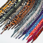 带男女款 适配aj1 af1 豹纹扎染涤纶鞋 dunk系列空军一号鞋 带绳8mm