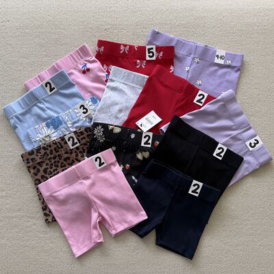 2-10码 外贸澳单COT*夏季女童儿童纯棉弹力紧身短裤打底裤