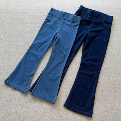 90-160码 外贸春秋款女童儿童柔软弹力舒适仿牛仔微喇长裤子