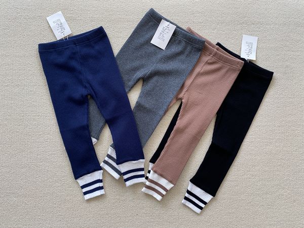 女童纯棉螺纹棉弹力打底裤