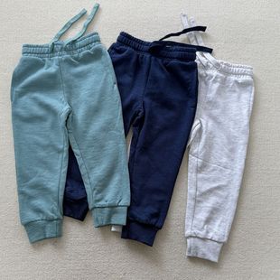 子 外贸春秋男女儿童松紧腰舒适毛圈休闲运动长裤 12码