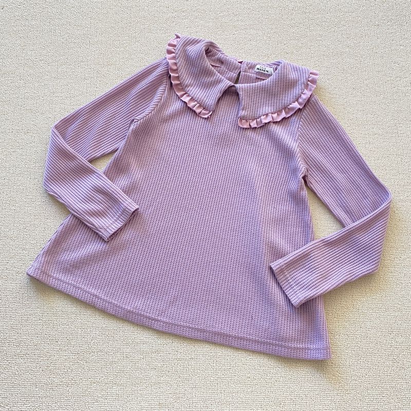 外贸翻领长袖弹力打底衫T恤