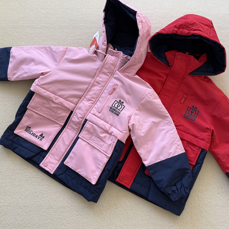 两件套～110-160码 专G男女儿童工装款两件套羽绒服夹棉外套