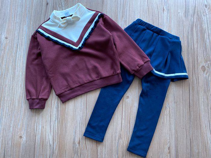 秋冬儿童加绒裙裤两件套卫衣