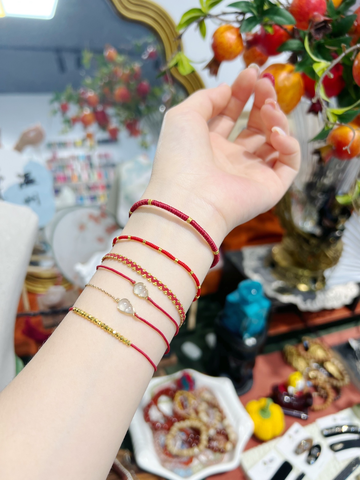 古法金18k芝麻珠0、8mm超小珠蜡线编织手绳24k手工手绳配件材料