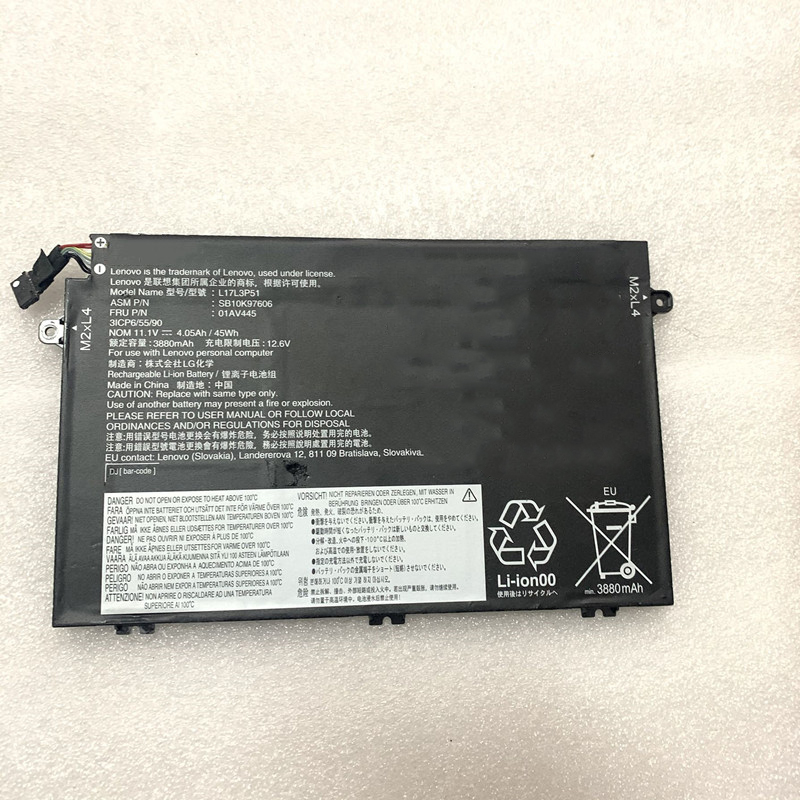 适用联想 E480 E580 R480 L580 L17C3P51 L17L3P51 01AV445电池