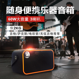 乐器专用音箱吉他电吹管萨克斯无弦吉他二胡音响K歌户外便携充电