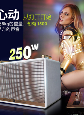 雅米专业级250W音响吉他弹唱K歌直播电吹管内录声卡户外蓝牙音箱