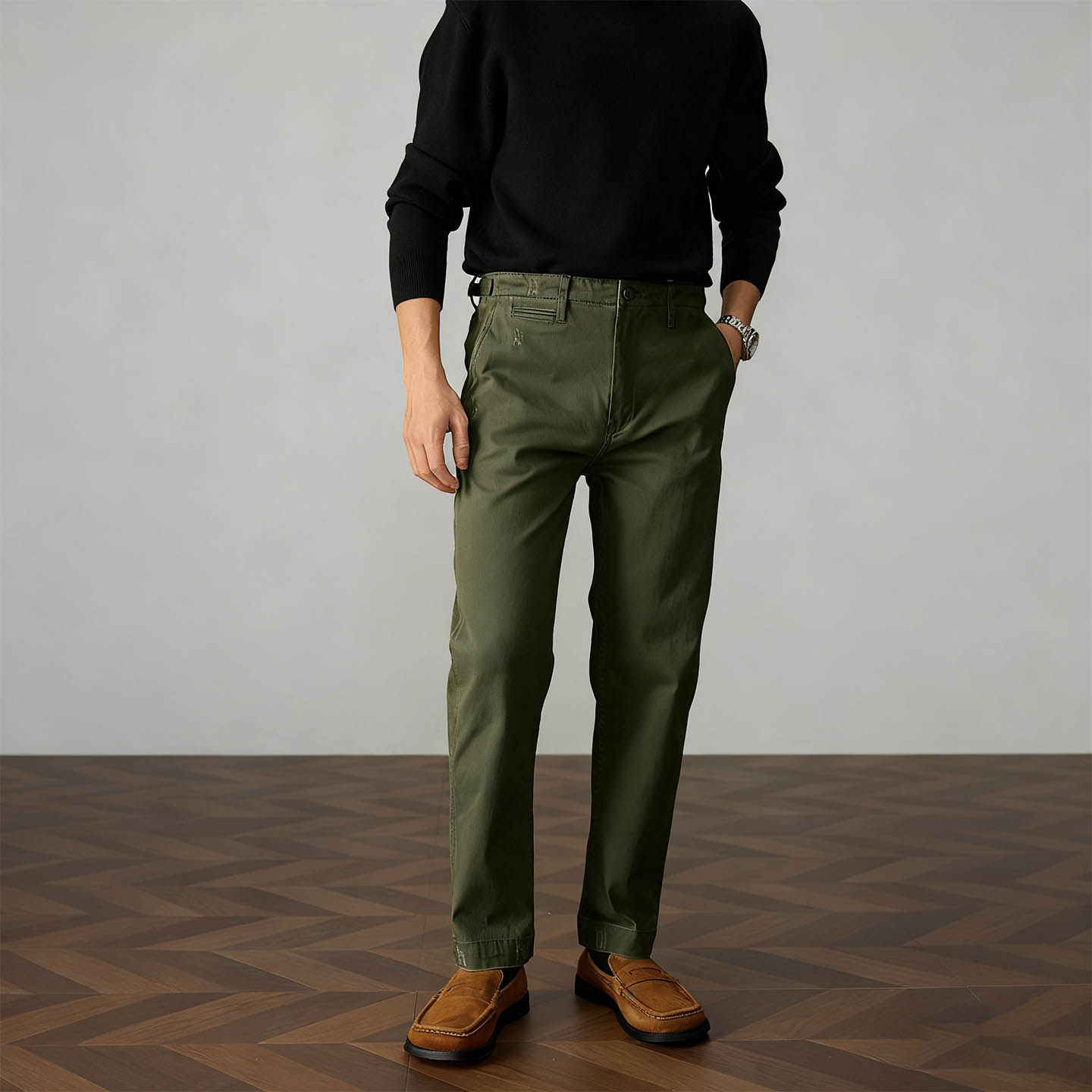 美式复古休闲裤男士那不勒斯工装