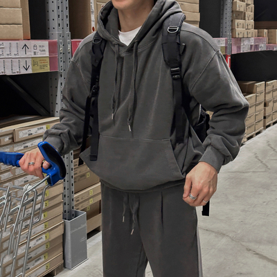 韩版宽松连帽卫衣卫衣男款