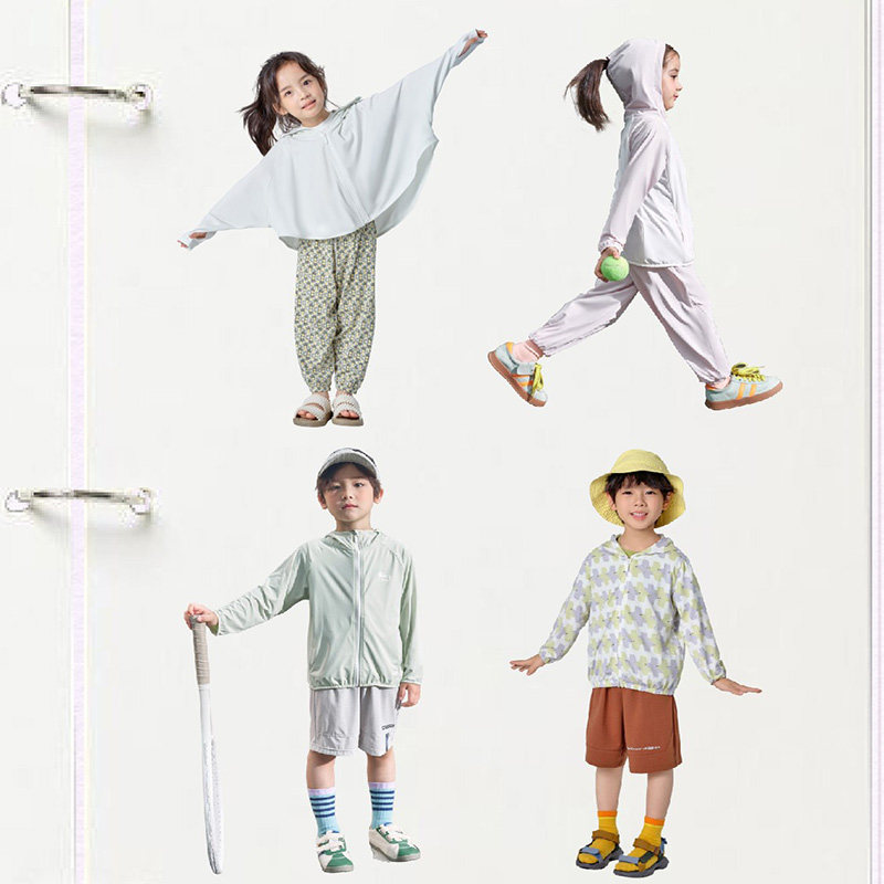 粒粒仔威奇猫2025男女童物理防晒衣儿童女童莫代尔连帽洋气开衫款图片