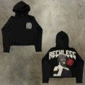 [Pure Cotton Hooded Sweatshirt]W67 (Black)