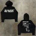 [Pure Cotton Hooded Sweatshirt]W72 (Black)