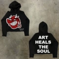 [Pure Cotton Hooded Sweatshirt]W47 (Black)