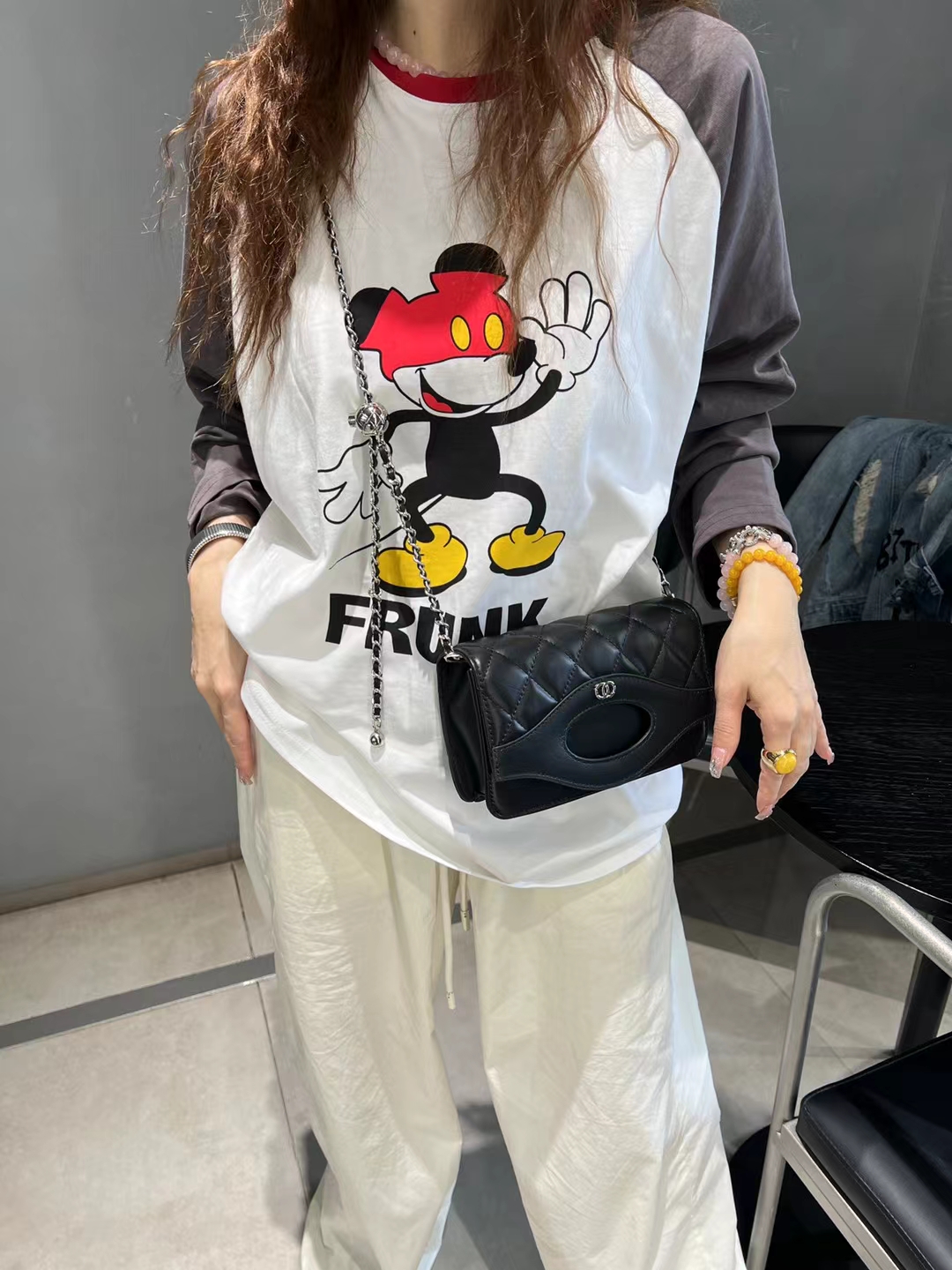 MJ欧货女包24c小香风菱格车线小方包31bag发财手拿包牛皮斜挎单肩