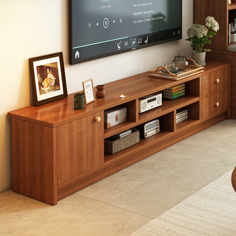 电视柜客厅家用出租屋用小户型2025新款落地收纳储物一体电视机柜