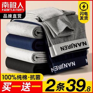线裤 南极人纯棉抗菌秋裤 青年内穿保暖裤 打底全棉毛裤 大码 衬裤 男士