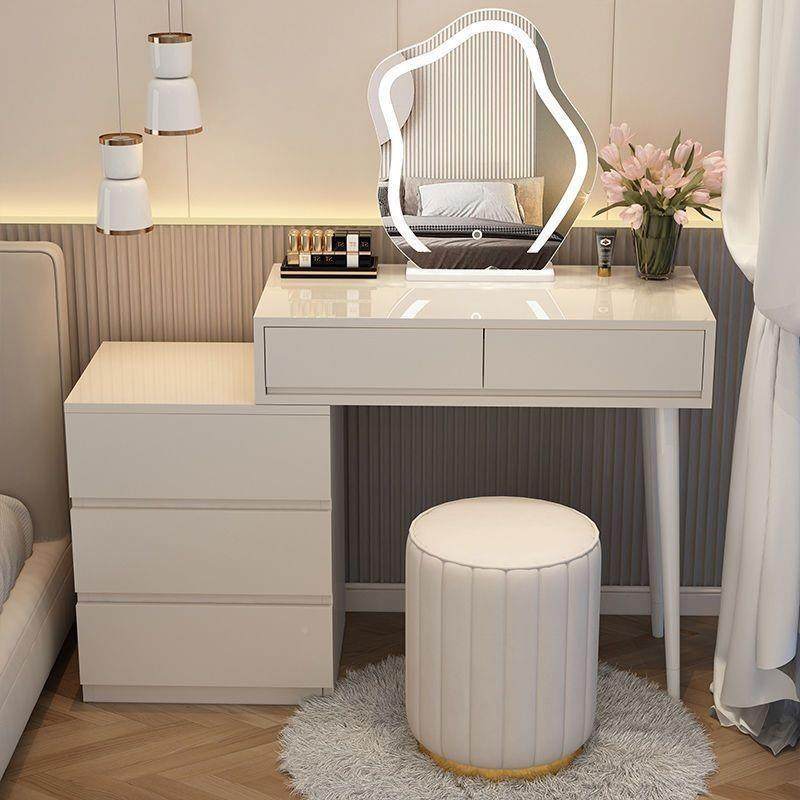 卧室梳妆435妆户台小型约简收纳床头柜化妆台一体书桌出租屋化桌