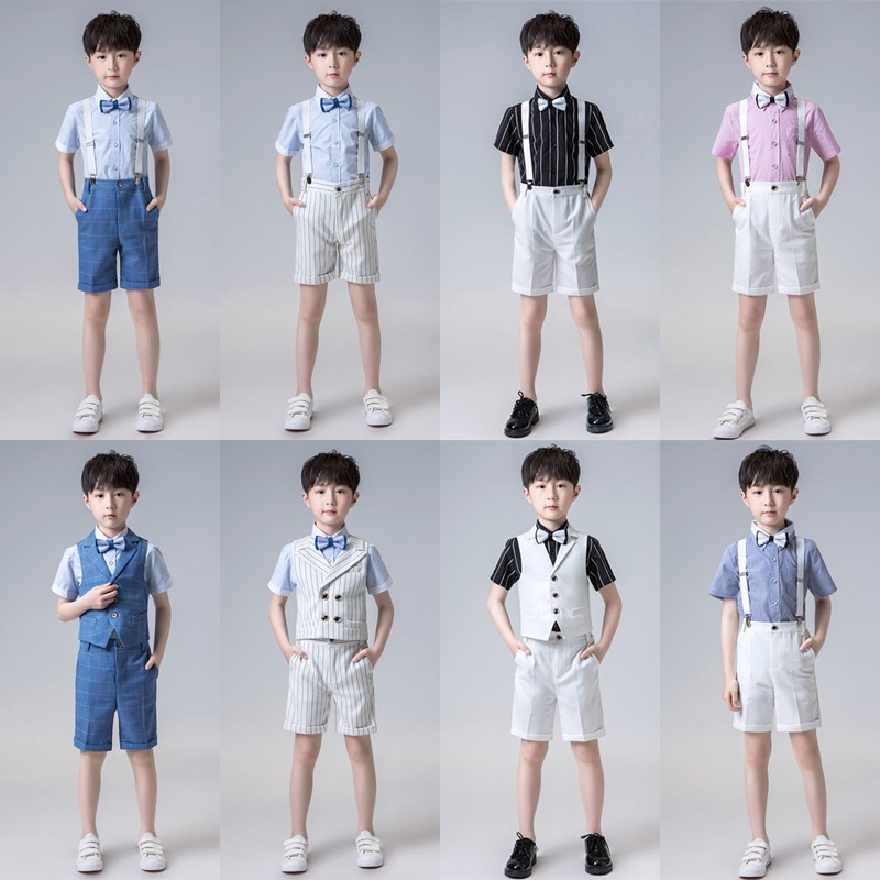 男童短袖套装礼服六一儿童表演服