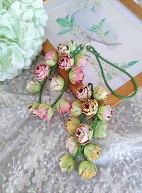 原创手工包挂牛皮花朵