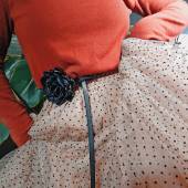 芳圃原创全牛皮牡丹花立体花朵复古礼服纯手工腰带腰链