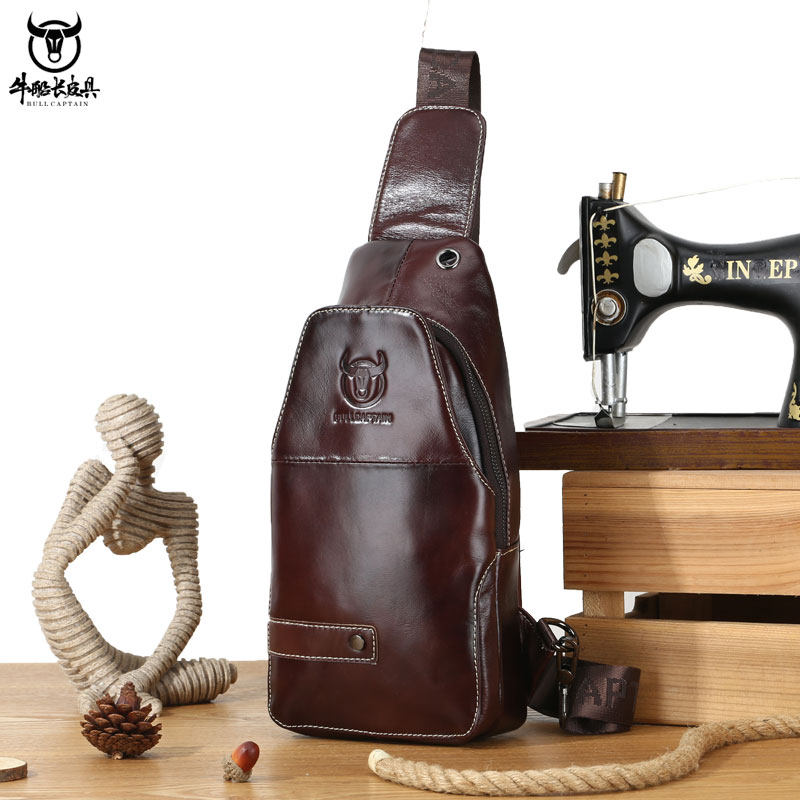 牛船長夏季頭層牛皮男單肩斜挎牛皮真皮男士胸包運動休閑潮流胸包在類目 箱包皮具/熱銷女包/男包, 男士包袋中 - 來自Buy2taobao.com提供專業的淘寶代購服務