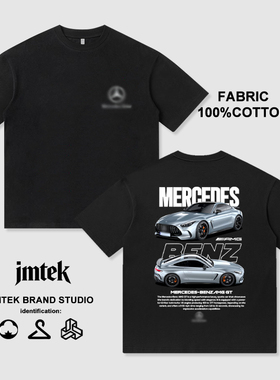 短袖T恤衫AMG GT超跑车改装文化印花上衣服男装宽松休闲穿搭潮牌