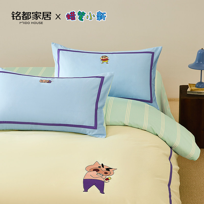 铭都&蜡笔小新联名床上四件套2026新款60S Pro全棉床品-左卫门酱