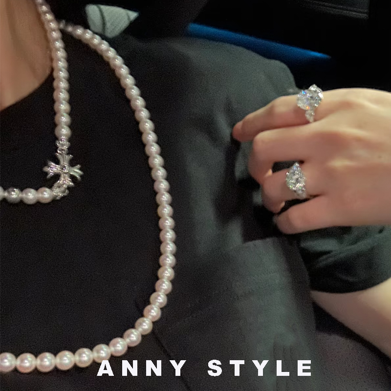 M家十字架潘玮柏同款毛衣链