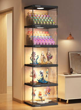 手办盲盒展示柜玩具阶梯模型摆件透明收纳达人适用乐高积木陈列架