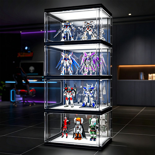导光板发光高达展示柜●酷炫手办