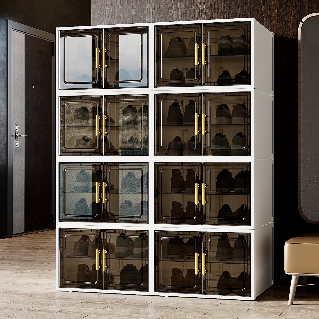 双磁吸对开门●拿取方便