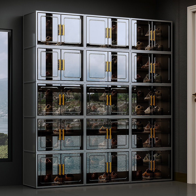 鞋柜收纳柜一体靠墙鞋子鞋盒收纳盒家用室内门口好看多层塑料鞋架,住宅家具,鞋架,淘宝优惠券,粉丝福利购,淘宝优惠卷