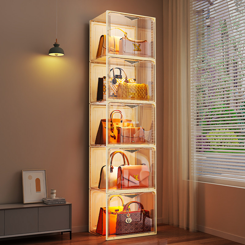 包包收纳神器放包包的置物架盒子高级包架透明放置架子包包展示柜