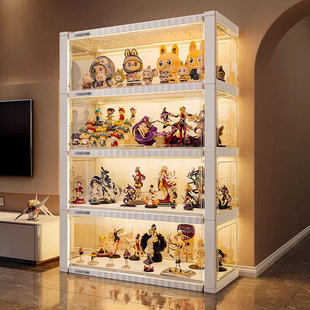 手办展示柜适用乐高模型摆件陈列架子玩具家用透明积木高达收纳盒