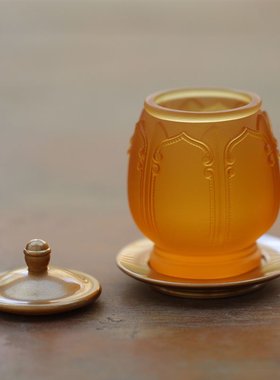 古法琉璃净水杯供佛杯圣水杯家用佛堂礼佛供具大小号佛法僧供杯