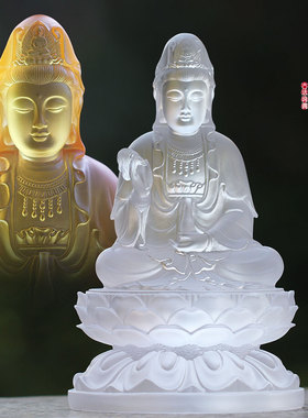 杨柳观音琉璃净瓶坐莲观音菩萨