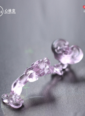 心缘堂琉璃茶针灵芝禅意风搁架